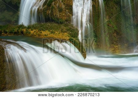 Ban Gioc Waterfall In North Of Vietnam.