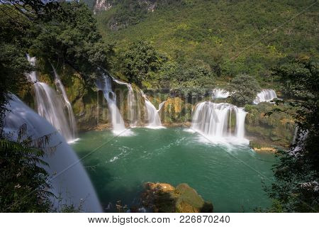 Ban Gioc Waterfall In North Of Vietnam.