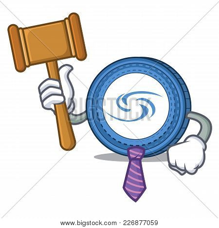 Judge Syscoin Mascot Cartoon Style Vector Illustration