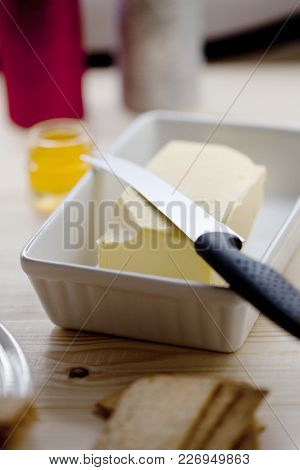 A Grand Selection Of Luxury Crackers And Cheese With Organic Honey, Plus Genuine Irish Butter