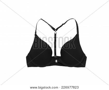 Black Simple Shirt-bra Isolated On White Background