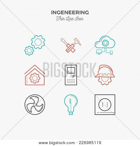 Engineering House Icons. Engineering And Construction Icons. Design Icons.