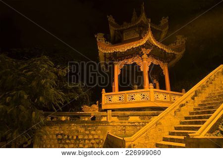 The Old Pagoda With The Wish Bell In The Buddhist Temple Of Long Shon. Nha Trang, Vietnam