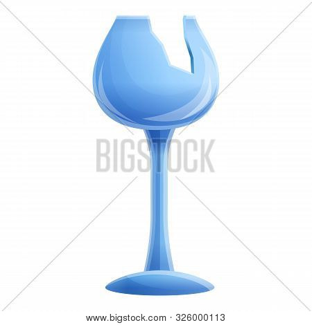 Broken Wine Glass Icon. Cartoon Of Broken Wine Glass Vector Icon For Web Design Isolated On White Ba
