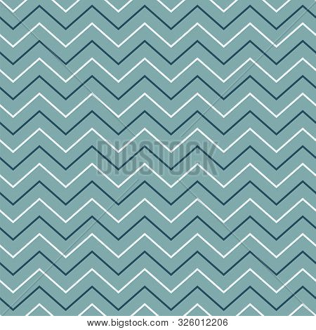Seamless Pattern With Blue Chevron
White And Navy Chevron On Blue Background