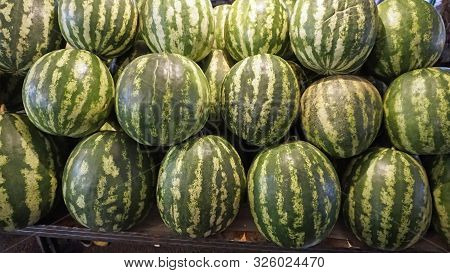Fresh Melon From Big Market In Skopje