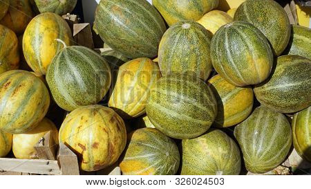 Fresh Melon From Big Market In Skopje
