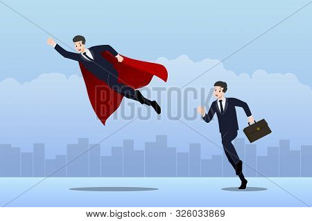 Business People Compete In A Career Path With Different Abilities Those With More Skills Can Become 