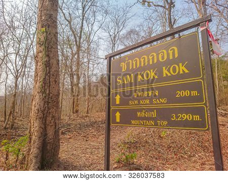 Loei/thailand-16 Feb 2019:sam Kok Kok In  Phu Kradueng Mountain National Park  Loei City Thailand.ph