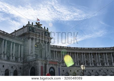 Hofburg Palace With Heldenplatz. Vienna, Austria - September 2019.