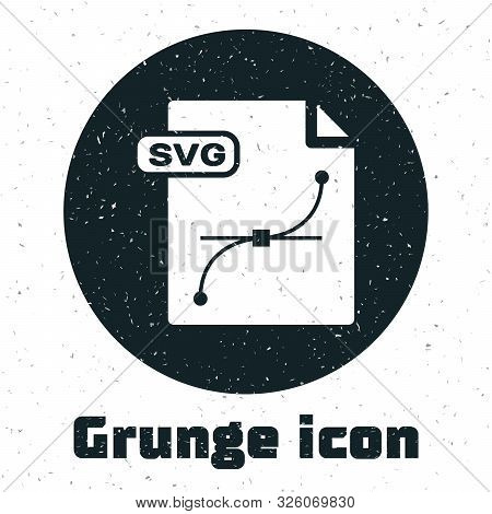 Grunge Svg File Document. Download Svg Button Icon Isolated On White Background. Svg File Symbol. Ve