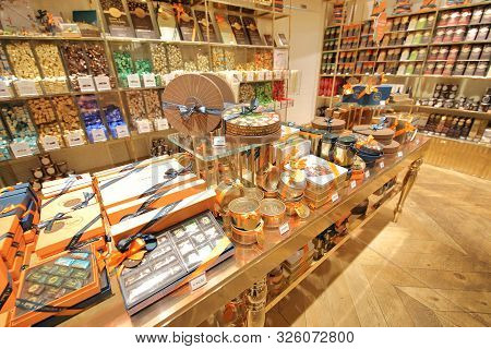 Rome Italy - June 15, 2019: Venchi Gourmet Chocolate Shop Rome Italy