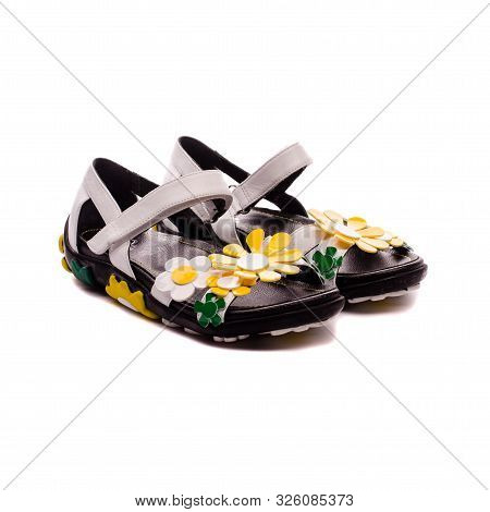 Light Womens Shoes Isolated On A White Background.