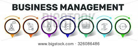 Business Management Infographics Vector Design. Timeline Concept Include Expert Opinion, Budget Bala