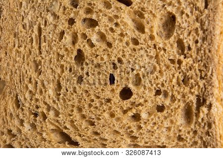 Brown Bread Slice Making A Background Pattern