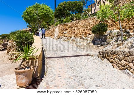 Mallorca, Spain - May 10, 2019: Capdepera Castle, Fortress From The 14th Century, Located Near Cala 