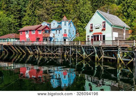 Ketchikan, Alaska. Creek Street, The Historic Broadwalk.
