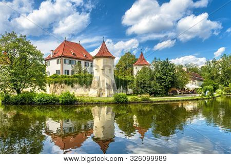 Blutenburg Castle In Munich, Germany. It Is An Old Landmark Of Munich City. Scenic View Of Medieval 
