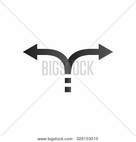 Decision Arrows In Opposite Direction. Stock Vector Illustration Isolated On White Background.