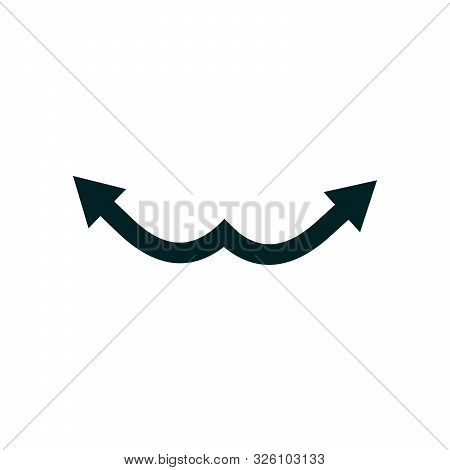 Decision Arrows In Opposite Direction. Stock Vector Illustration Isolated On White Background.