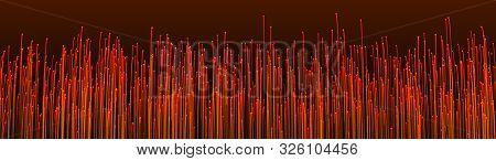 Abstract Background Of Flying Dots. Sound Wave. Audio Equalizer. Space-time Illustration. Abstract D