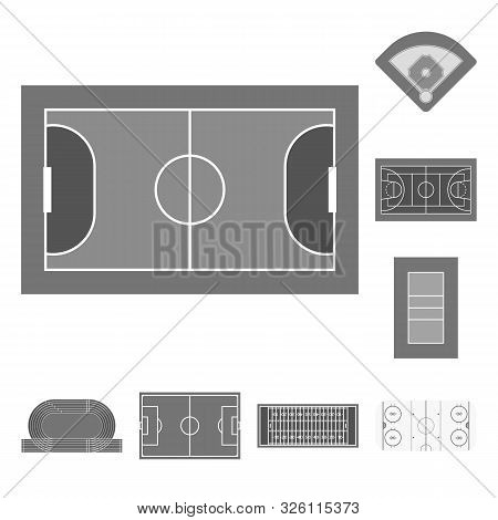Vector Illustration Of Grass And Game Sign. Collection Of Grass And Construction Vector Icon For Sto