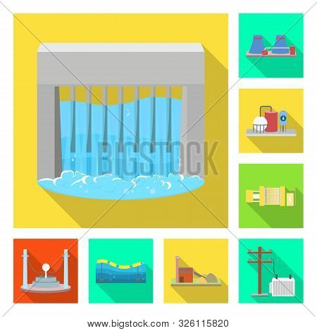 Isolated Object Of Source And Environment Sign. Set Of Source And Bio Stock Vector Illustration.