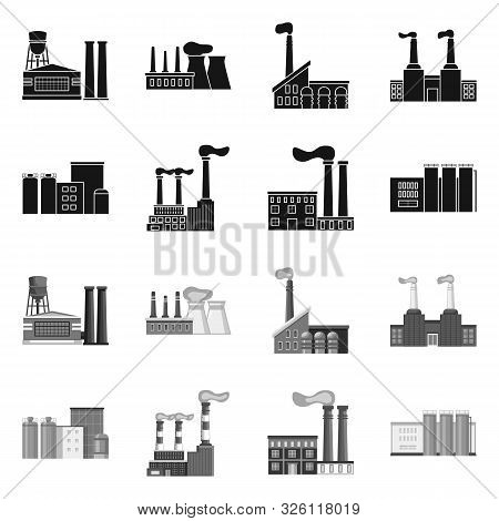 Isolated Object Of Industry And Plant Icon. Set Of Industry And Technology Stock Symbol For Web.