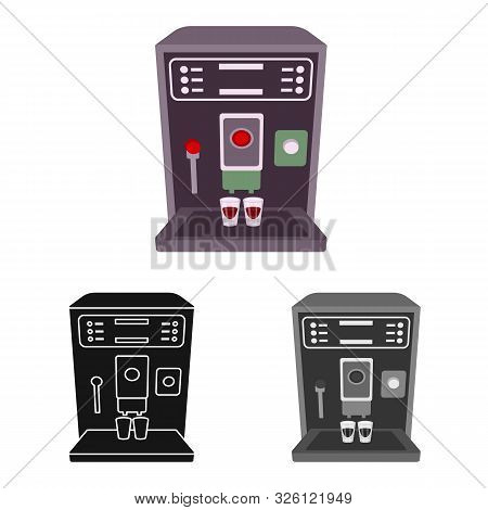 Isolated Object Of Coffee And Machine Icon. Graphic Of Coffee And Maker Stock Vector Illustration.