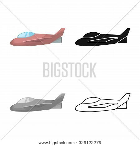 Vector Illustration Of Airplane And Air Symbol. Set Of Airplane And Jet Stock Vector Illustration.