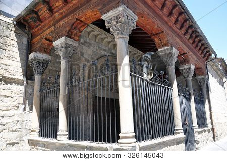 Cathedral Of St Peter The Apostle In Jaca
Detail Of The Ancient Entrance In Jaca Cathedral