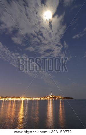 Night Landscape Of Rovigno Town