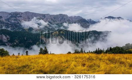 Mountains Under Clouds After Rain In Bosnia And Heryegovina.