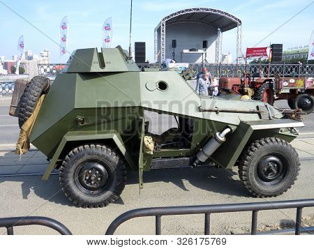 Armored Car Ba-64 Of The Great Patriotic War  Exhibition Of Retro Cars During The Celebration Of The