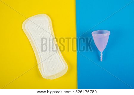 Different Types Of Feminine Hygiene Products. Menstrual Cu And, Sanitary Pads