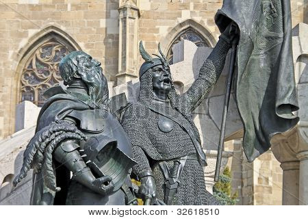 Détail de la Statue du roi Matthias Corvinus