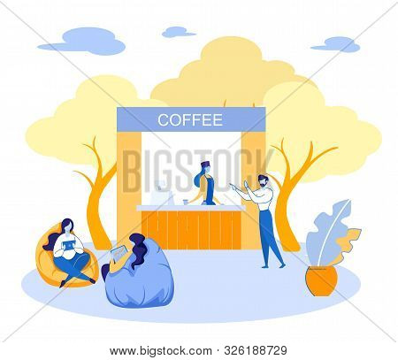 Couple Of Girl Friends With Tablets Sitting In Summer Outdoor Cafe Or Coffee Shop Communicating. Fri