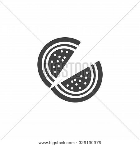 Watermelon Fruit Jelly Vector Icon. Filled Flat Sign For Mobile Concept And Web Design. Melon Marmal