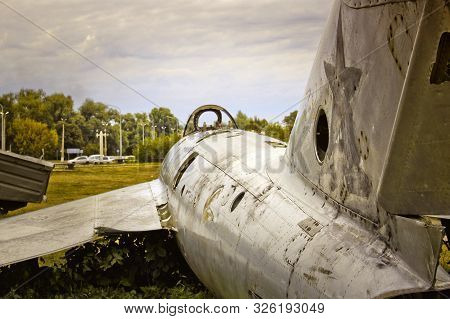 Pereyaslav-khmelnitsky, Ukraine - August 11, 2019: Old Military Equipment. Abstract Photo. Old Plane