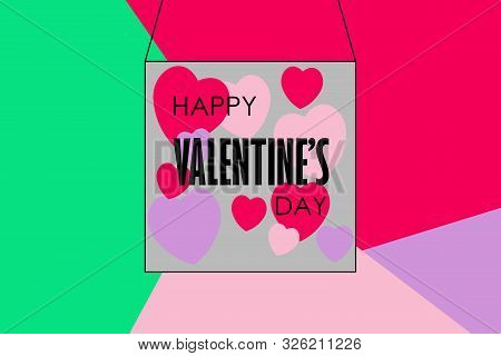 Happy Valentines Day. Perfect For Holiday Flat Design. Vector Illustration.