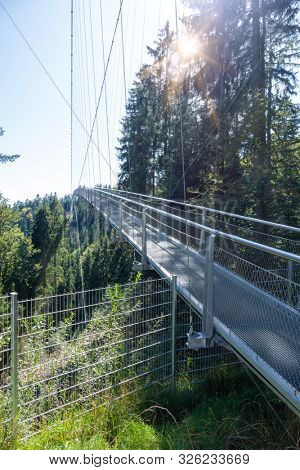 An image of the cable bridge at Bad Wildbad south Germany