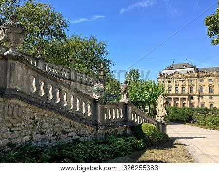 Park In The Residence Of Wurzburg, Germany, Bavaria
