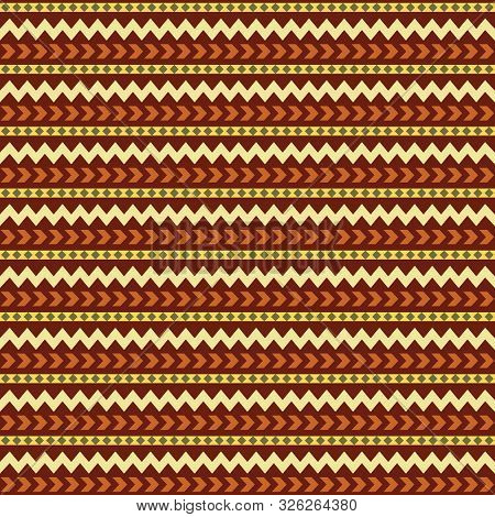 Tribal Ethnic Vector Patchwork Texture. Indian Batik. African Seamless With Adinkra Symbols. America