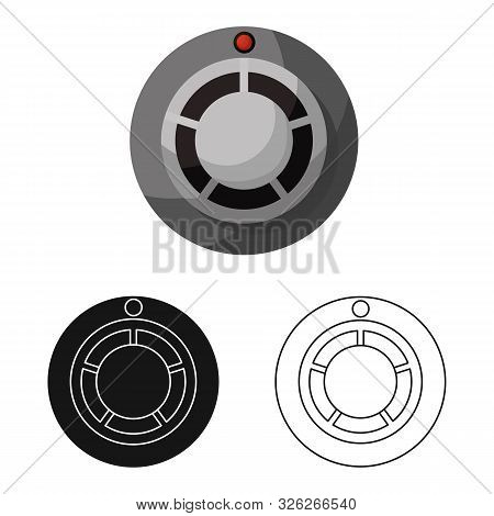 Isolated Object Of Detector And Smoke Sign. Collection Of Detector And Sensor Stock Vector Illustrat