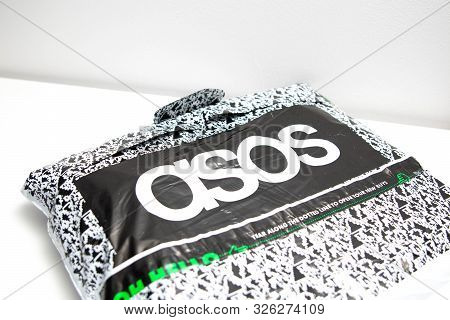 Geneva/switzerland-10.08.18: Asos Online Shopping Clothes Package Logo