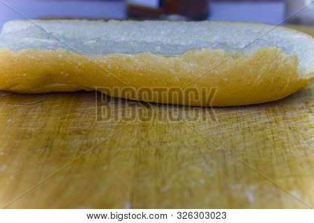 Baguette Cut In Half, Baguette Bread, French Bread, Organic Baguette Francese