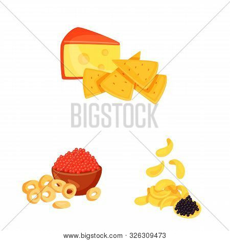 Isolated Object Of Food And Product Icon. Set Of Food And Party Stock Vector Illustration.