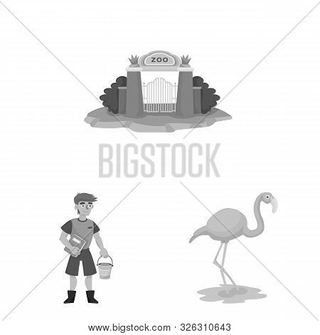 Isolated Object Of Zoo And Park Icon. Collection Of Zoo And Animal Vector Icon For Stock.
