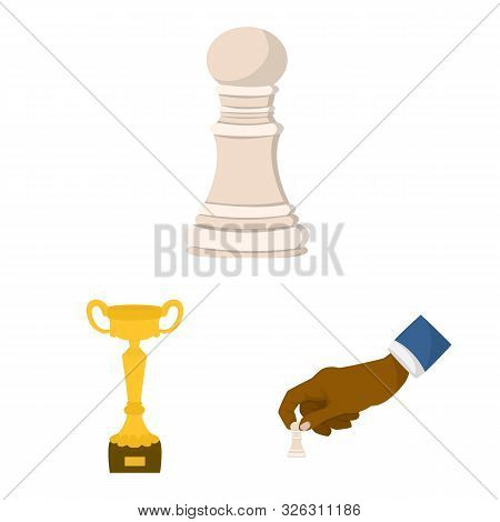 Vector Illustration Of Chess And Game Symbol. Set Of Chess And Strategy Stock Vector Illustration.