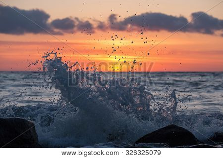 The Dawn Of The Sea. Sea Wave.